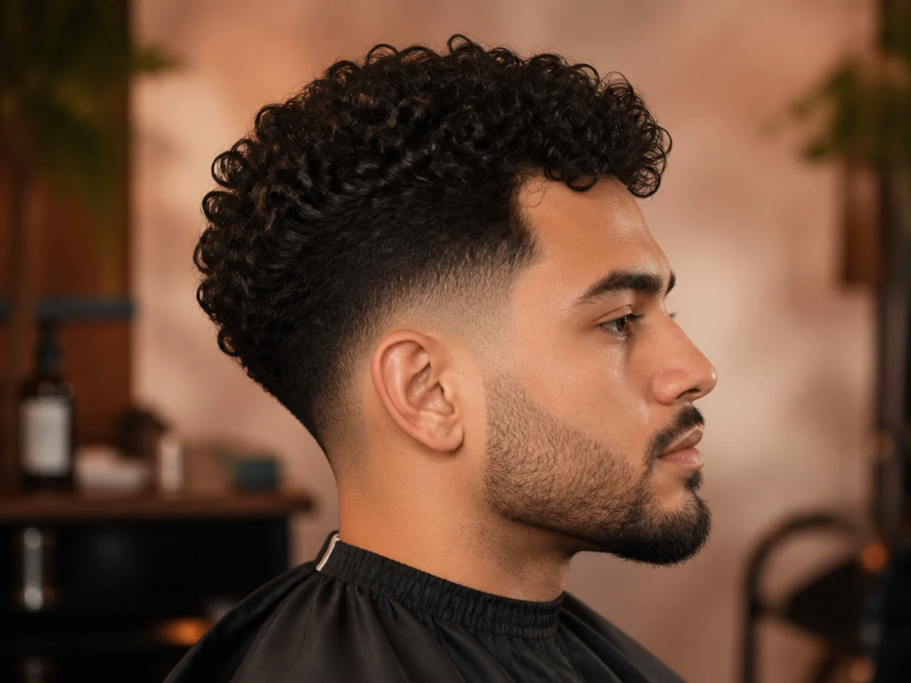 A classic low taper worn under a suit collar