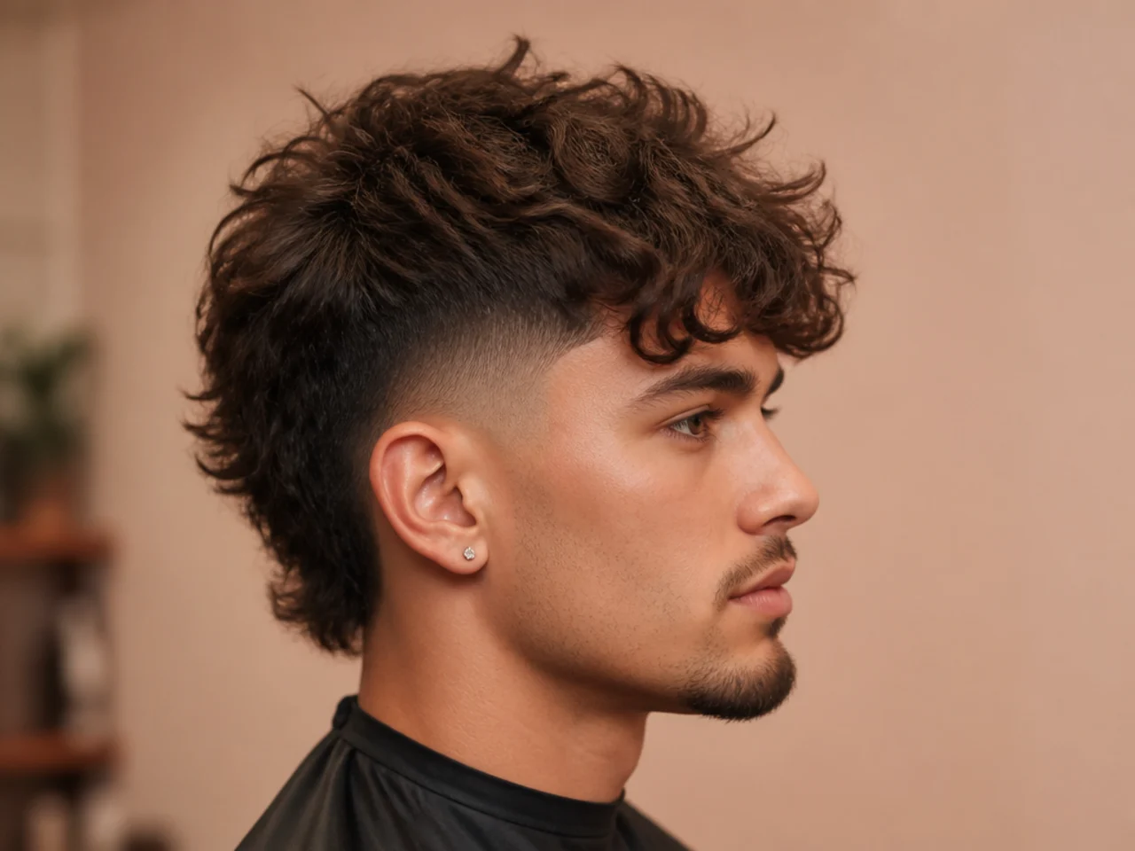 Burst taper fade with K-drama comma bangs
