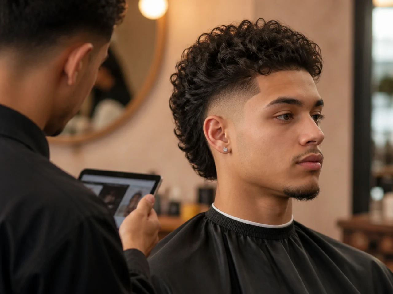 A barbershop booking for a burst fade