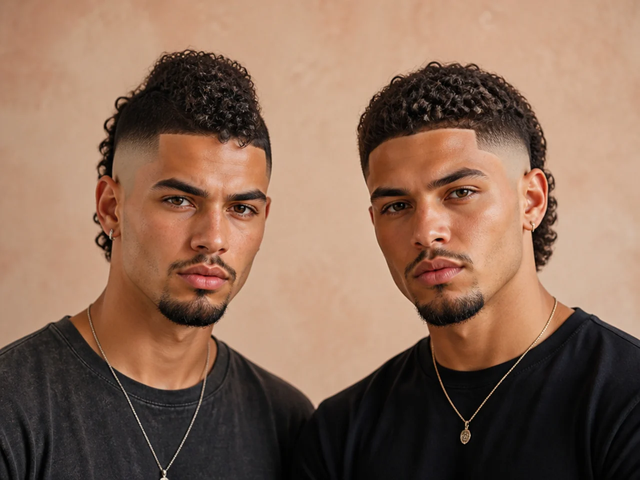 A burst fade mohawk compared with a drop fade