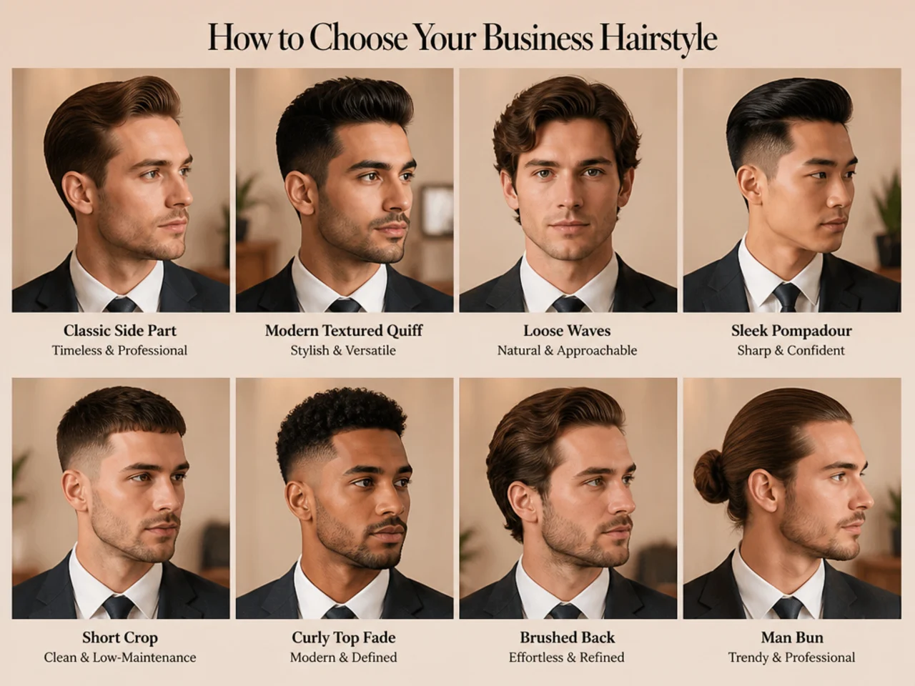 How to choose a business hairstyle for your face shape and industry