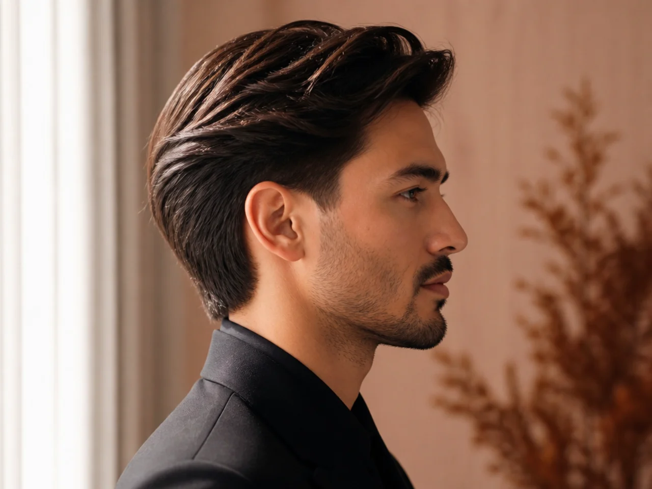 A longer executive haircut