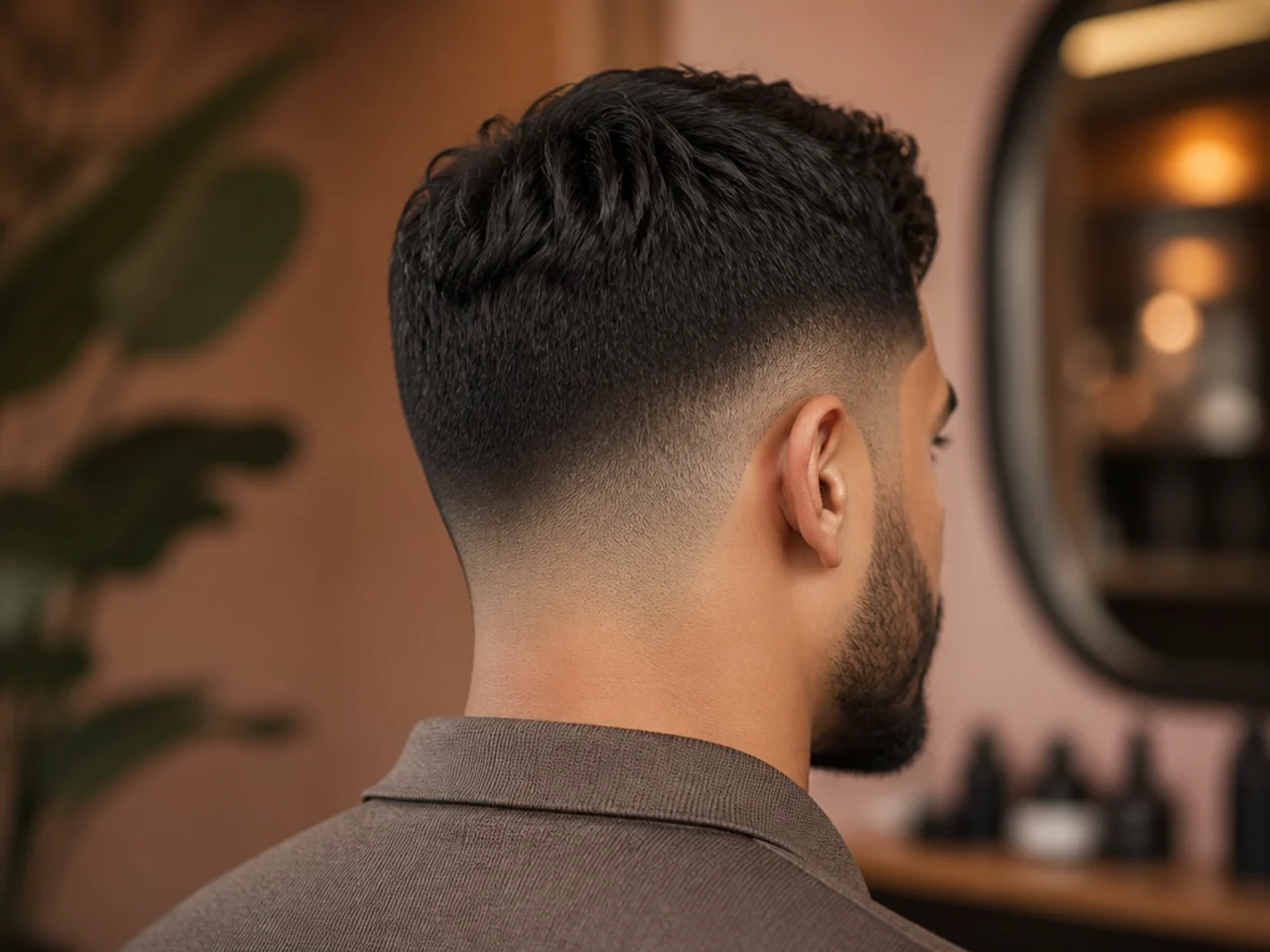 A visible low fade on a short haircut