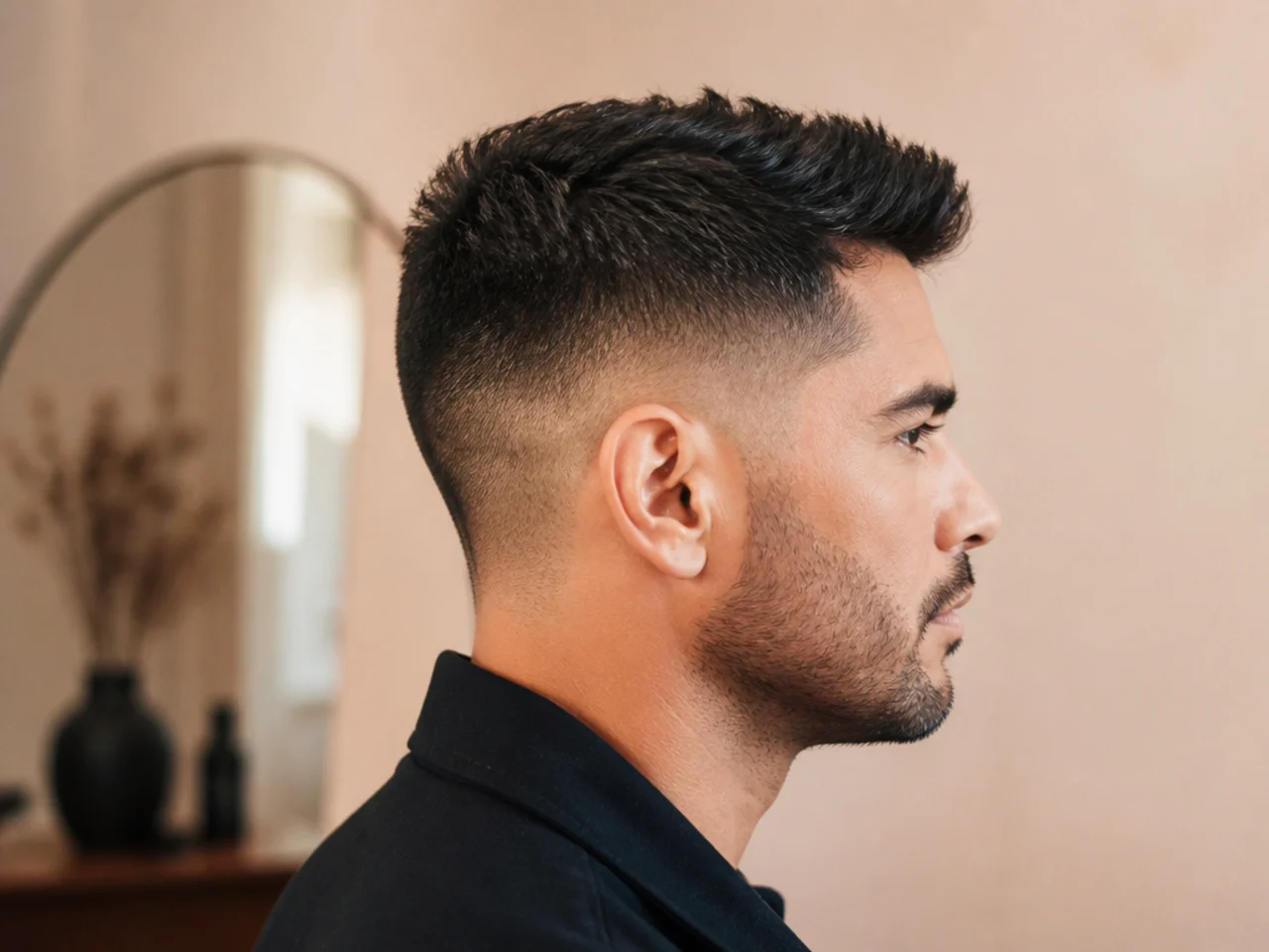 A short haircut three weeks after cutting