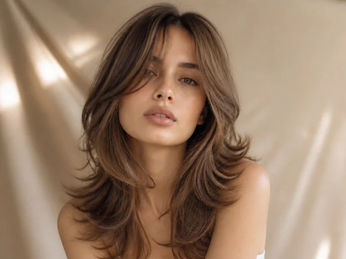 Butterfly cut creating volume on fine hair