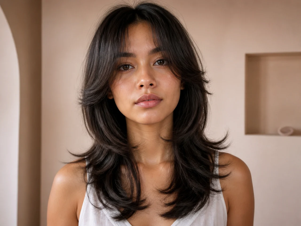 A butterfly cut with the short layer cut too high