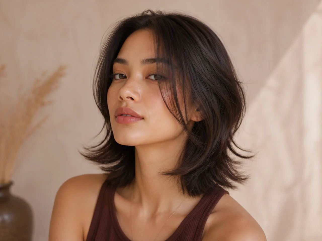 A butterfly lob with a jaw length tier