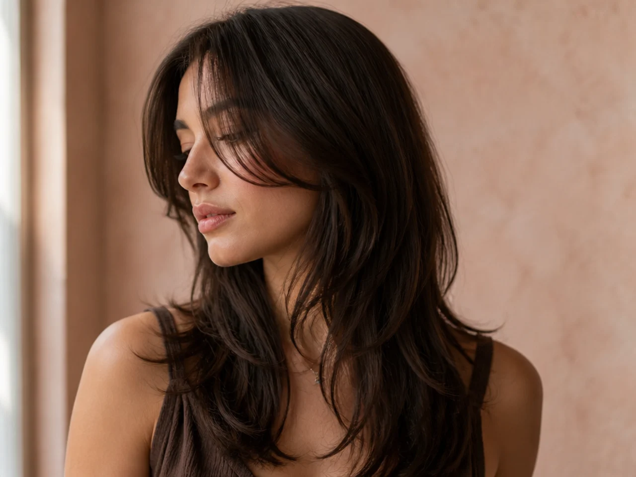 Point cut ends dissolving a face framing layer into the length