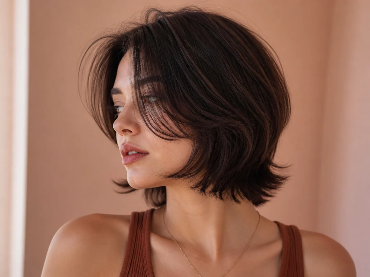 A short butterfly cut on fine hair
