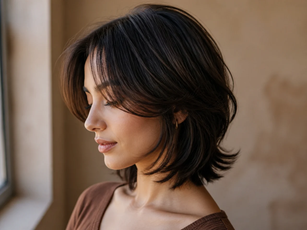 Two tier layering on a short butterfly cut
