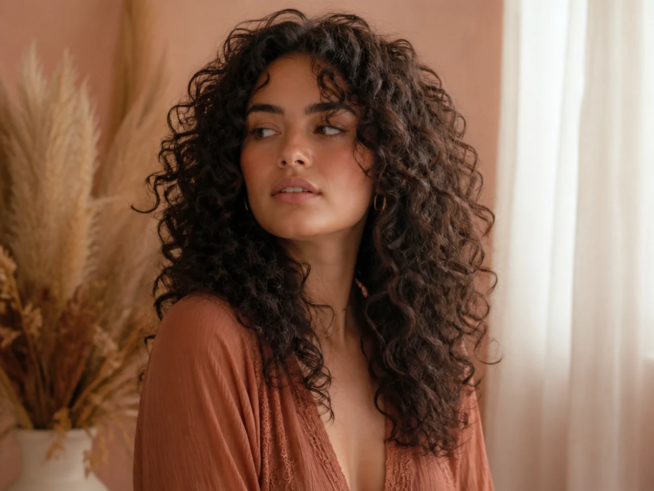 Fine curls in a butterfly shape with a long weighted perimeter