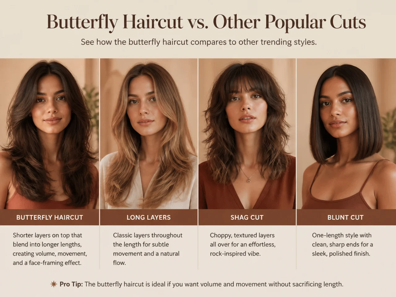 Butterfly Haircut vs. Other Popular Cuts