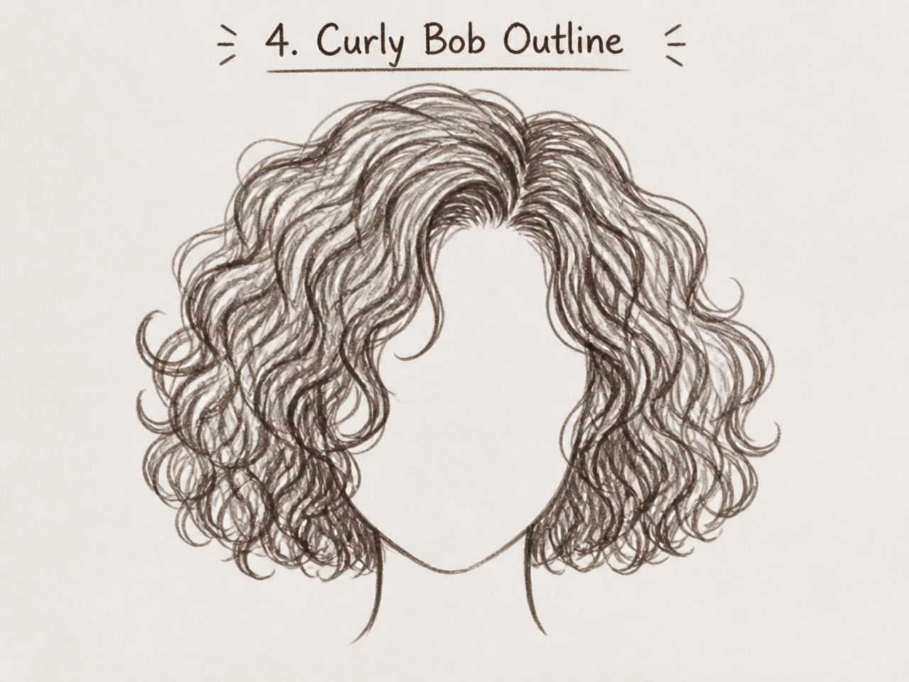 A cartoon curly bob