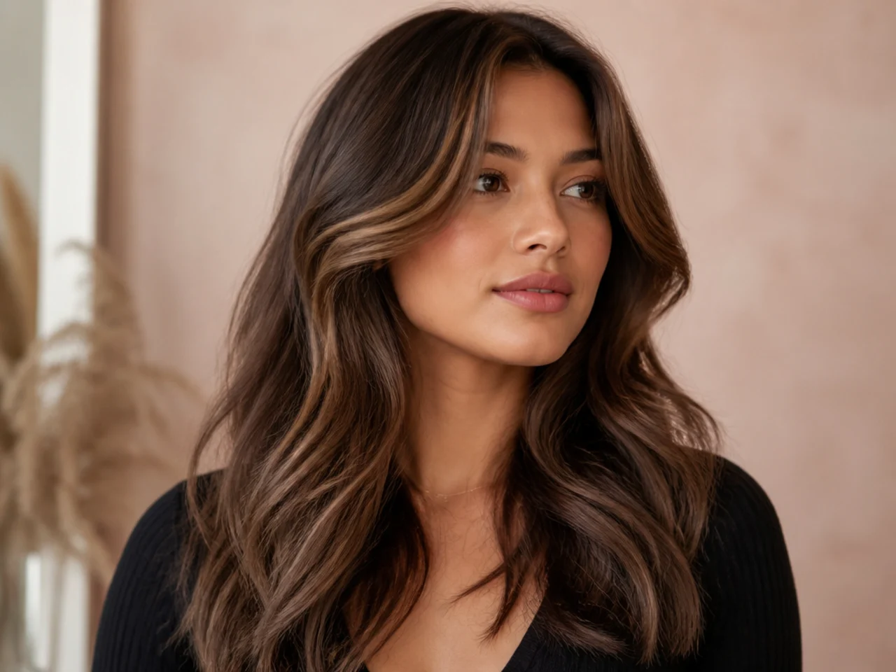 15. Chocolate Brown with Light Brown Highlights