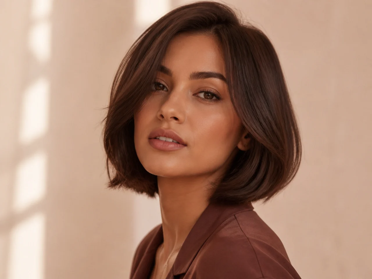 26. Chocolate Brown with Short Bob