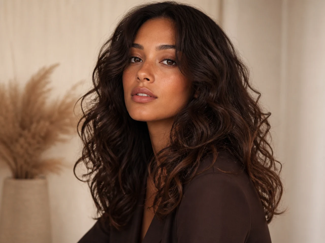 27. Chocolate Brown with Soft Curls