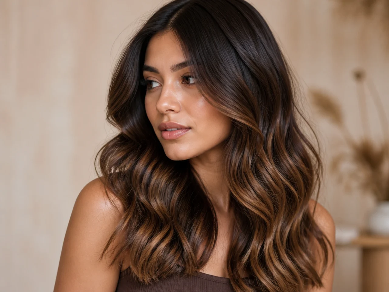 35. Chocolate Brown with Light Ombre