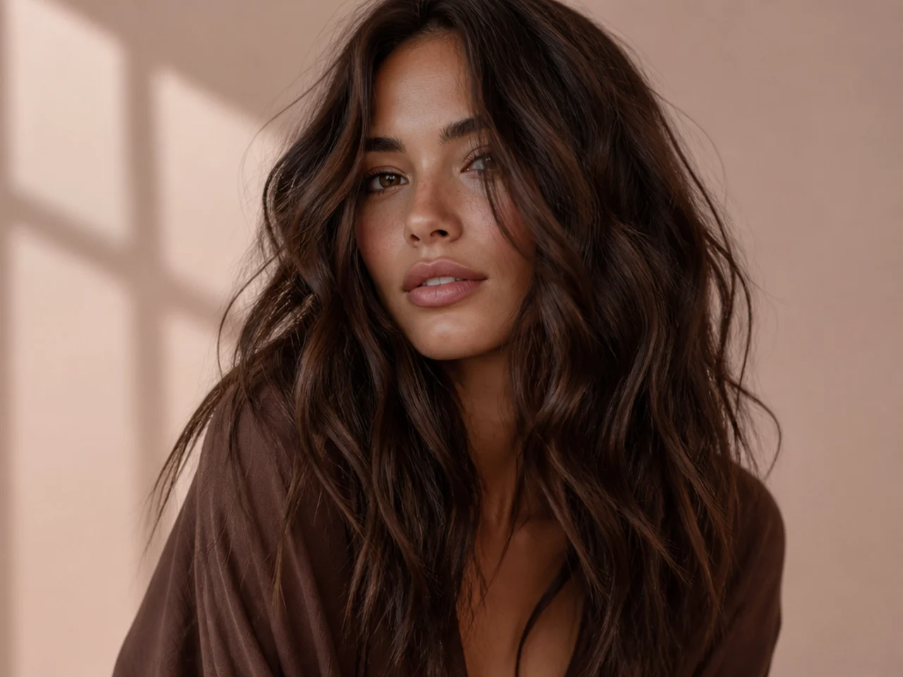 42. Chocolate Brown with Natural Texture