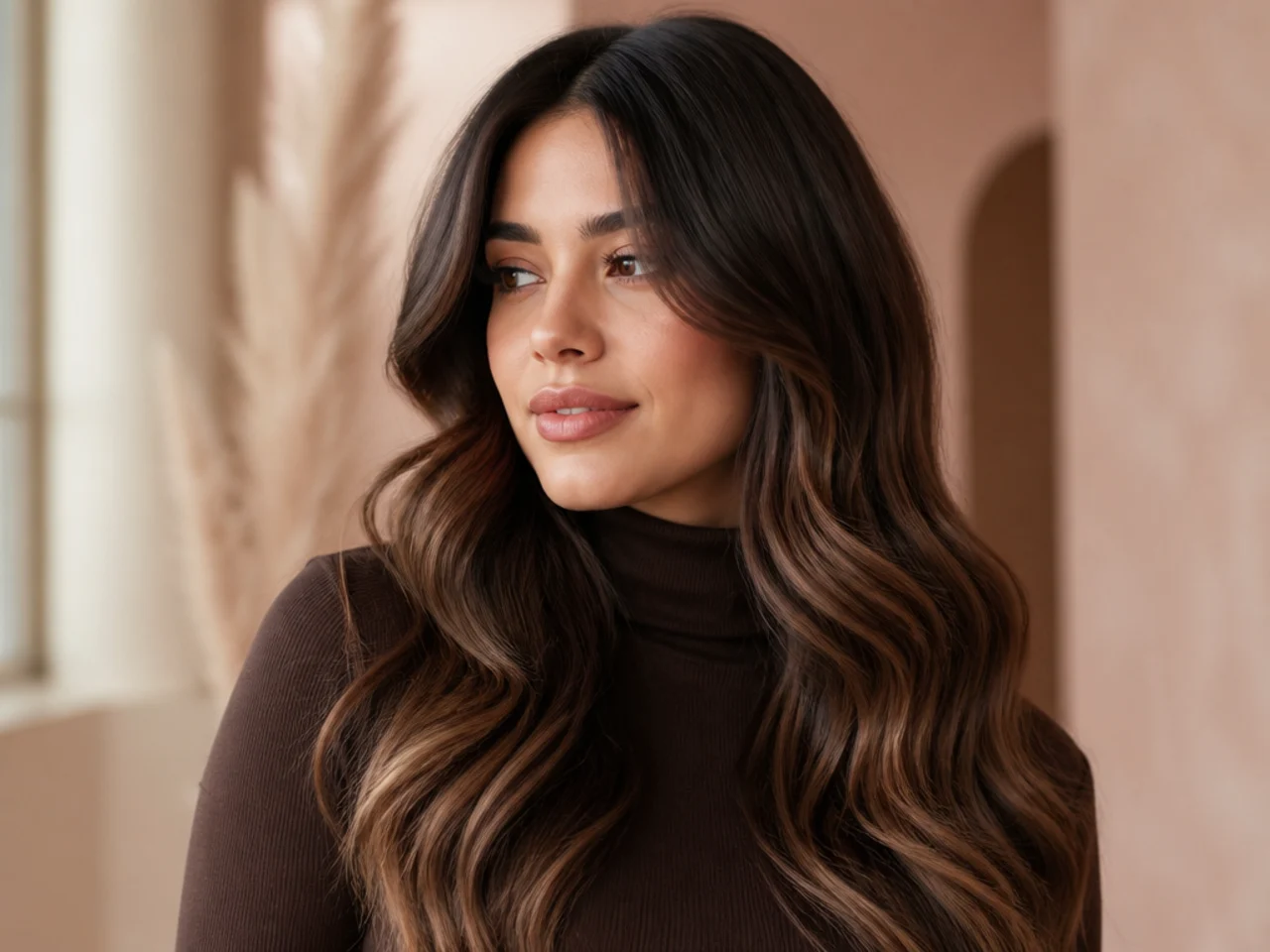 43. Chocolate Brown with Subtle Ombre