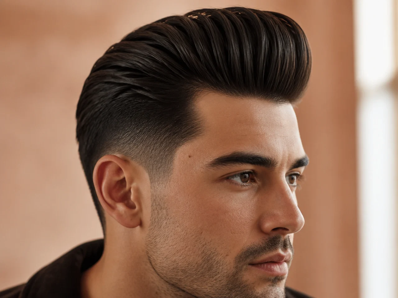 A classic pompadour