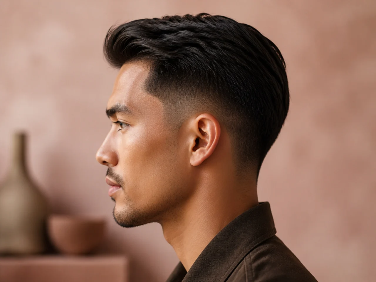 A scissor taper at the sides
