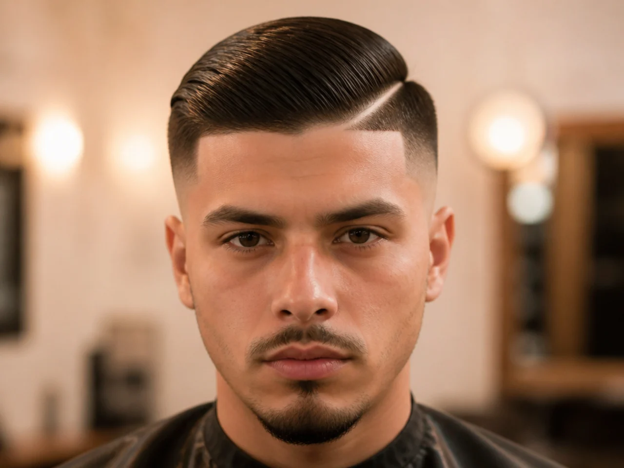 A hard clipper line breaking a classic shape