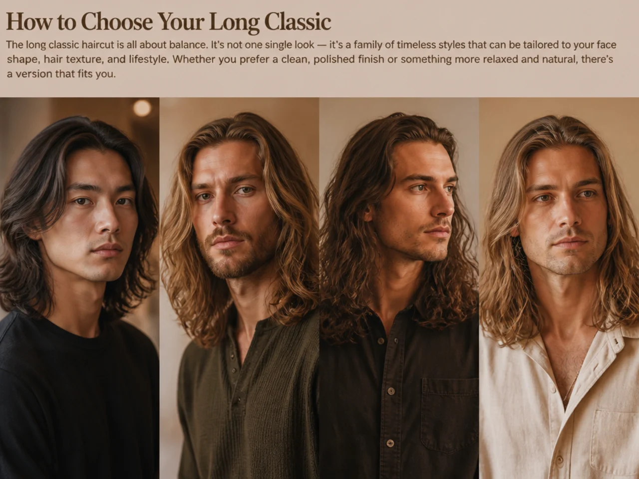 How to choose the right classic long haircut for your face shape and hair type