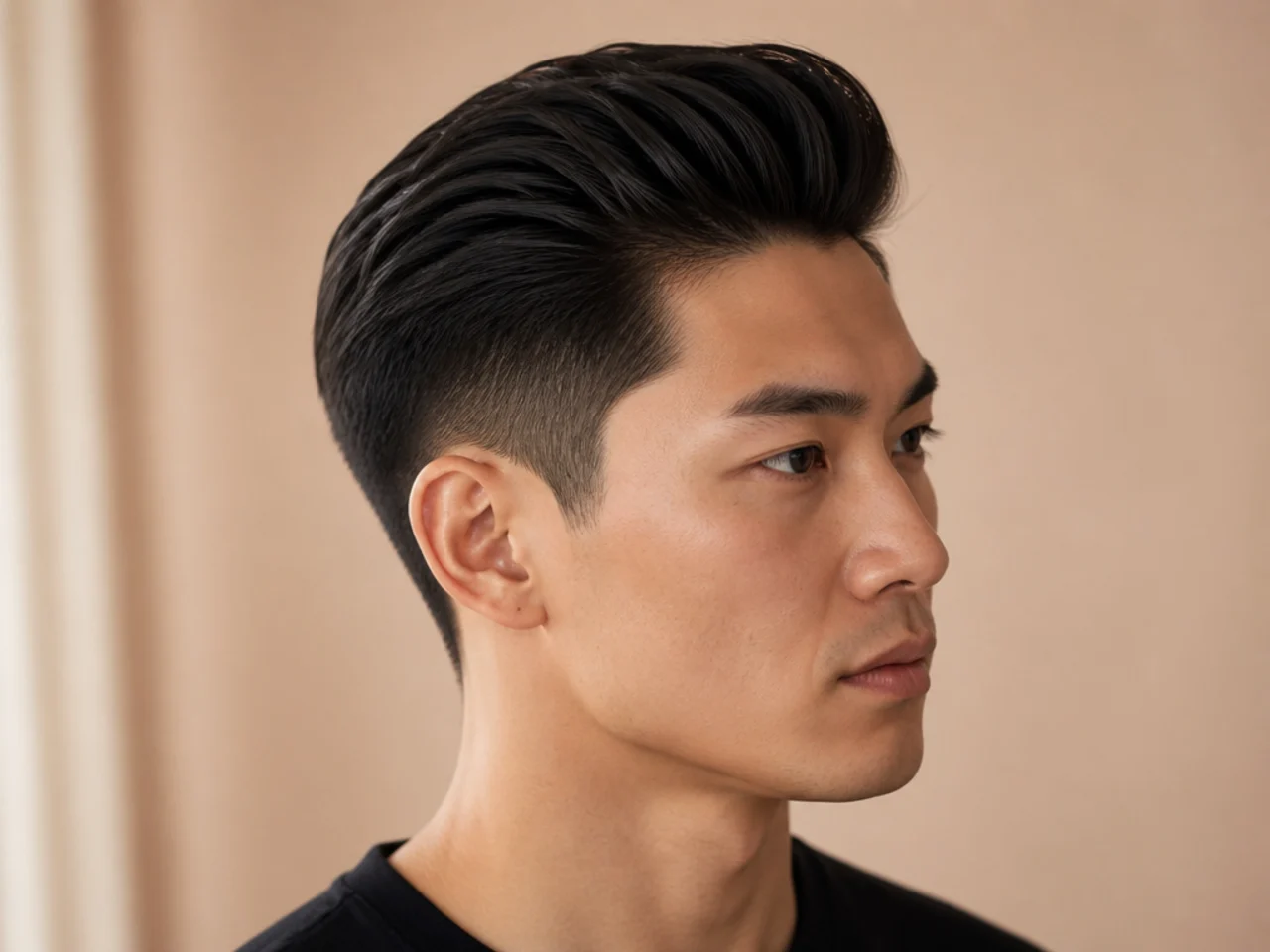 Brush up haircut with 2 inches on top pushed upward