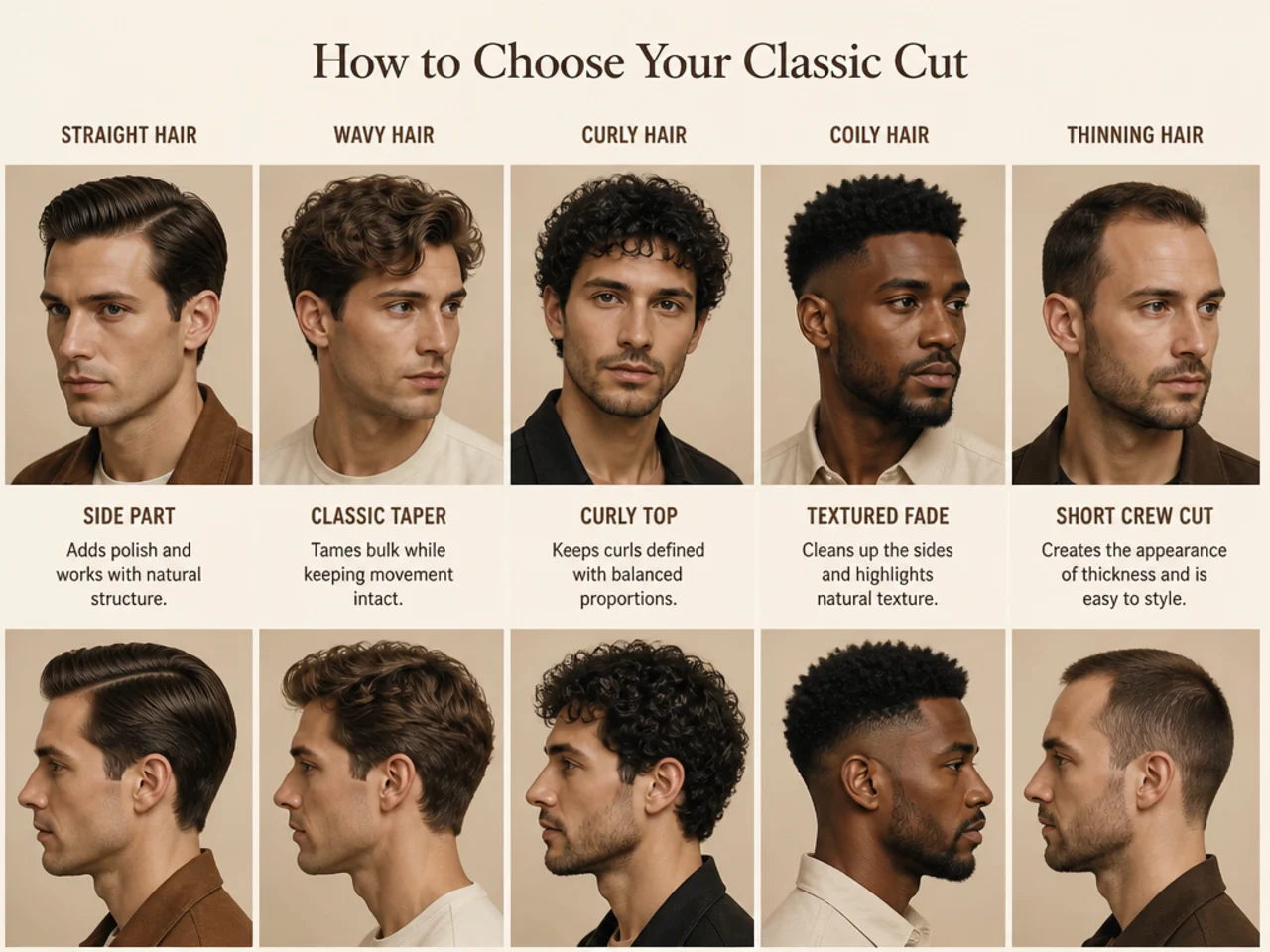 How to choose the right classic men's haircut for your face shape