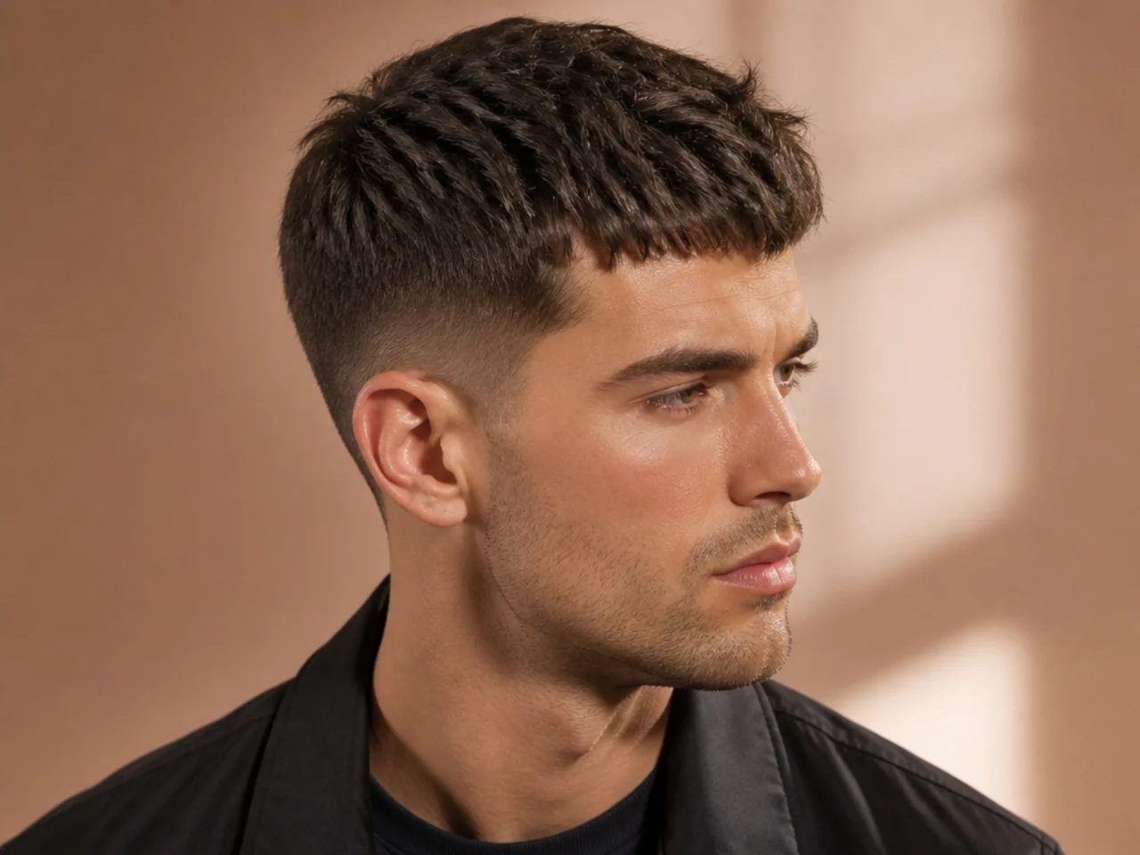 Tailored crop with precise texture and tight sides