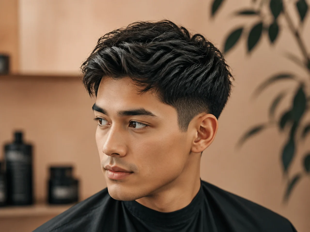 Textured ivy league haircut with point-cut top for movement
