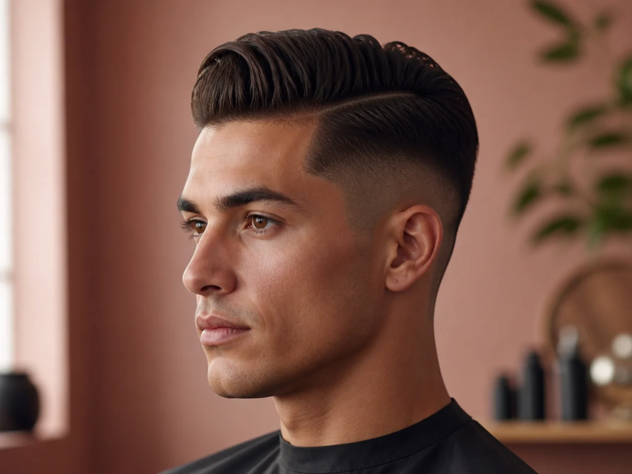 Classic undercut with disconnected sides and long combed-back top