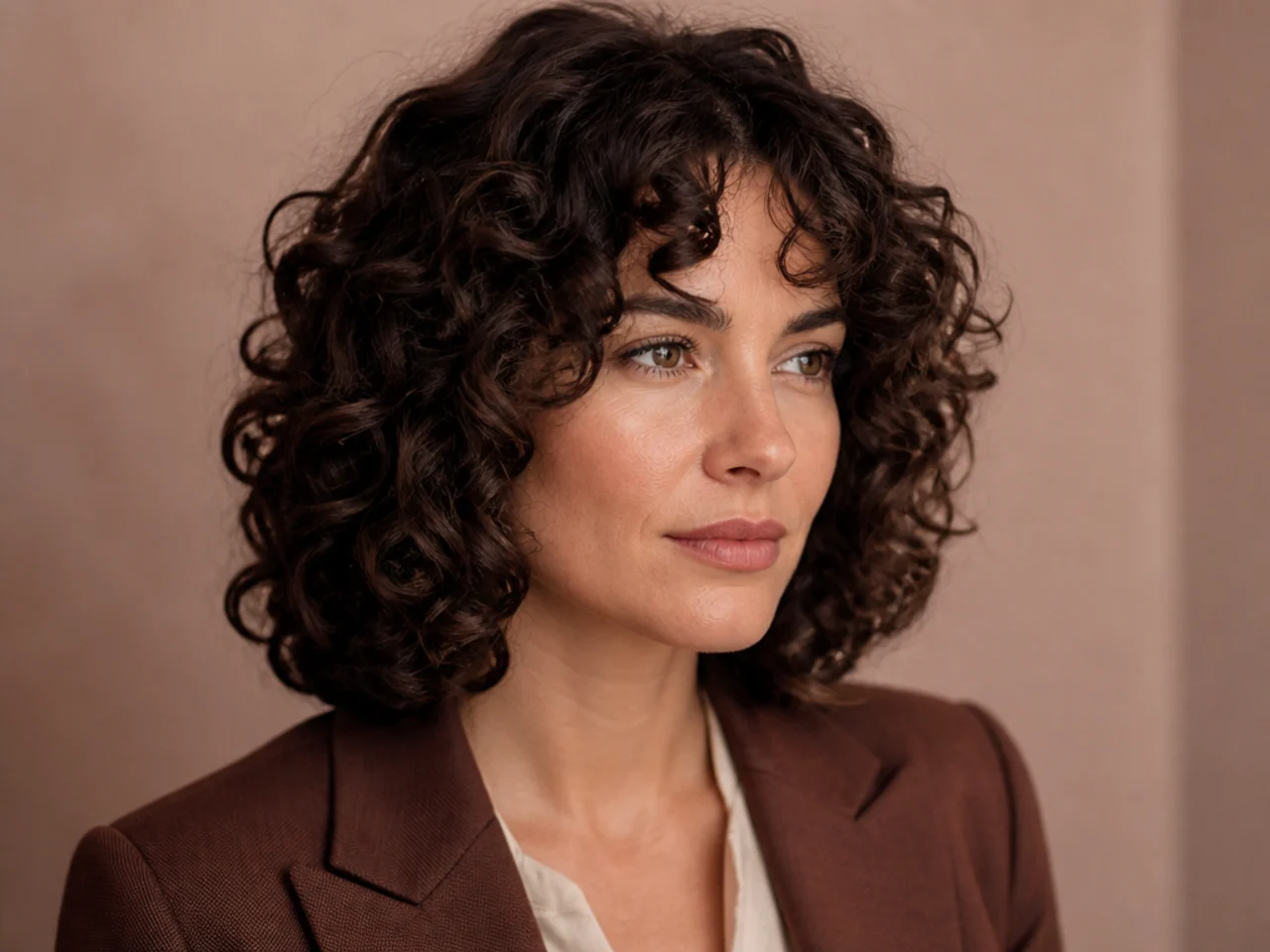 A classic cut on curly hair