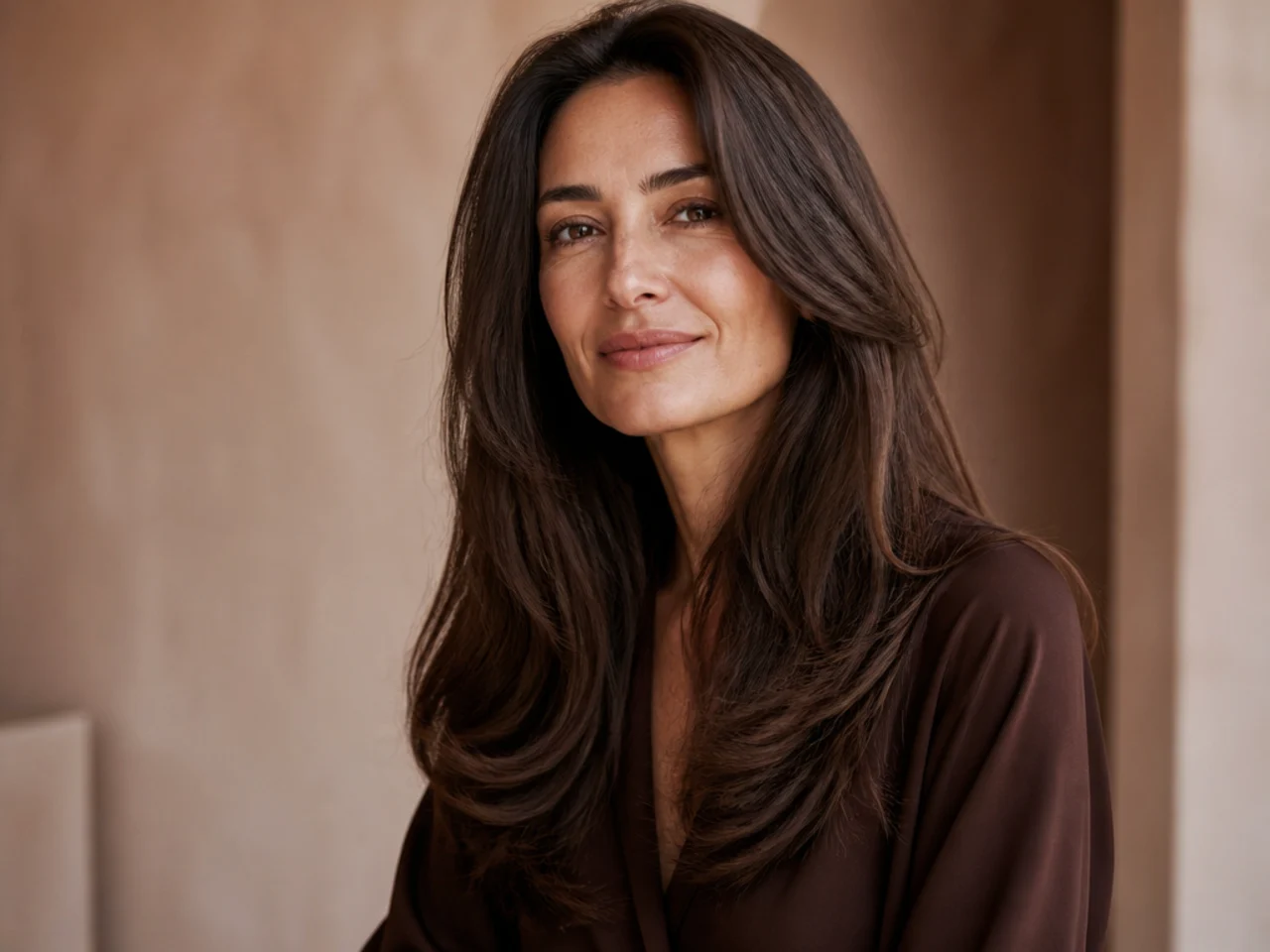 Long hair with internal layers