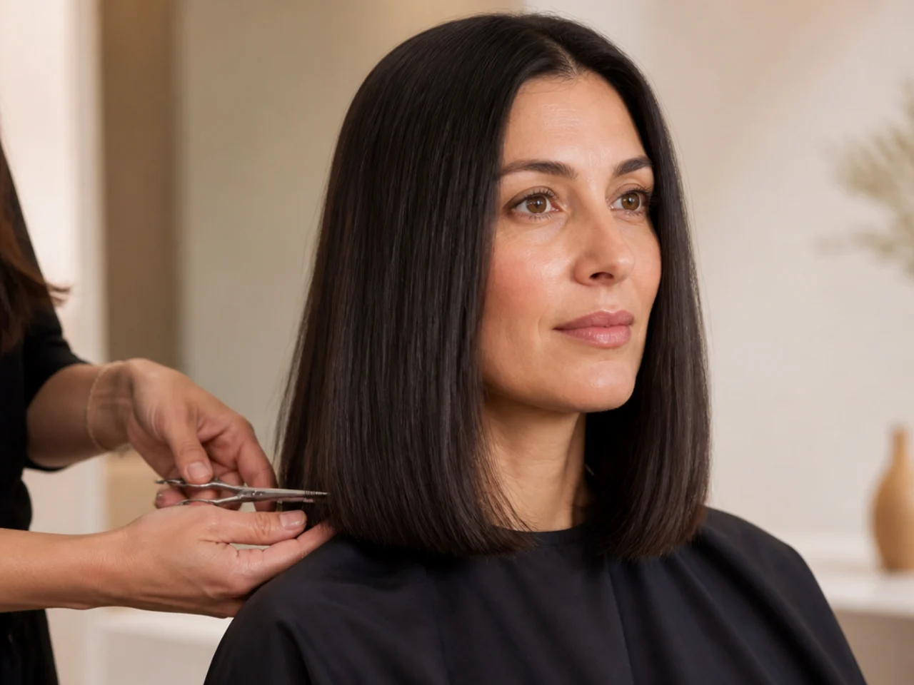 A perimeter being trimmed on a one-length cut
