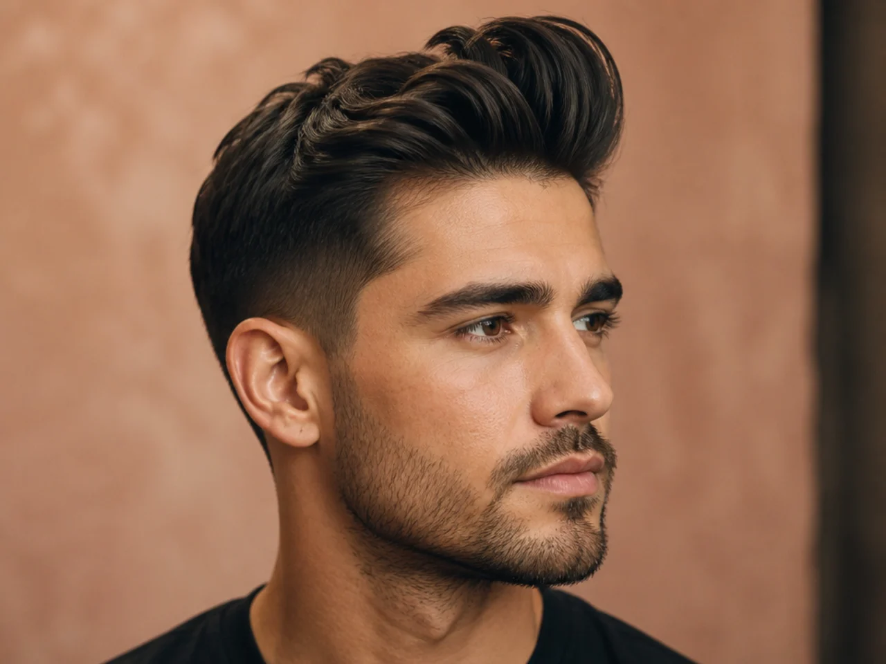Contour classic quiff — front lifted and shaped to follow the head's natural curve