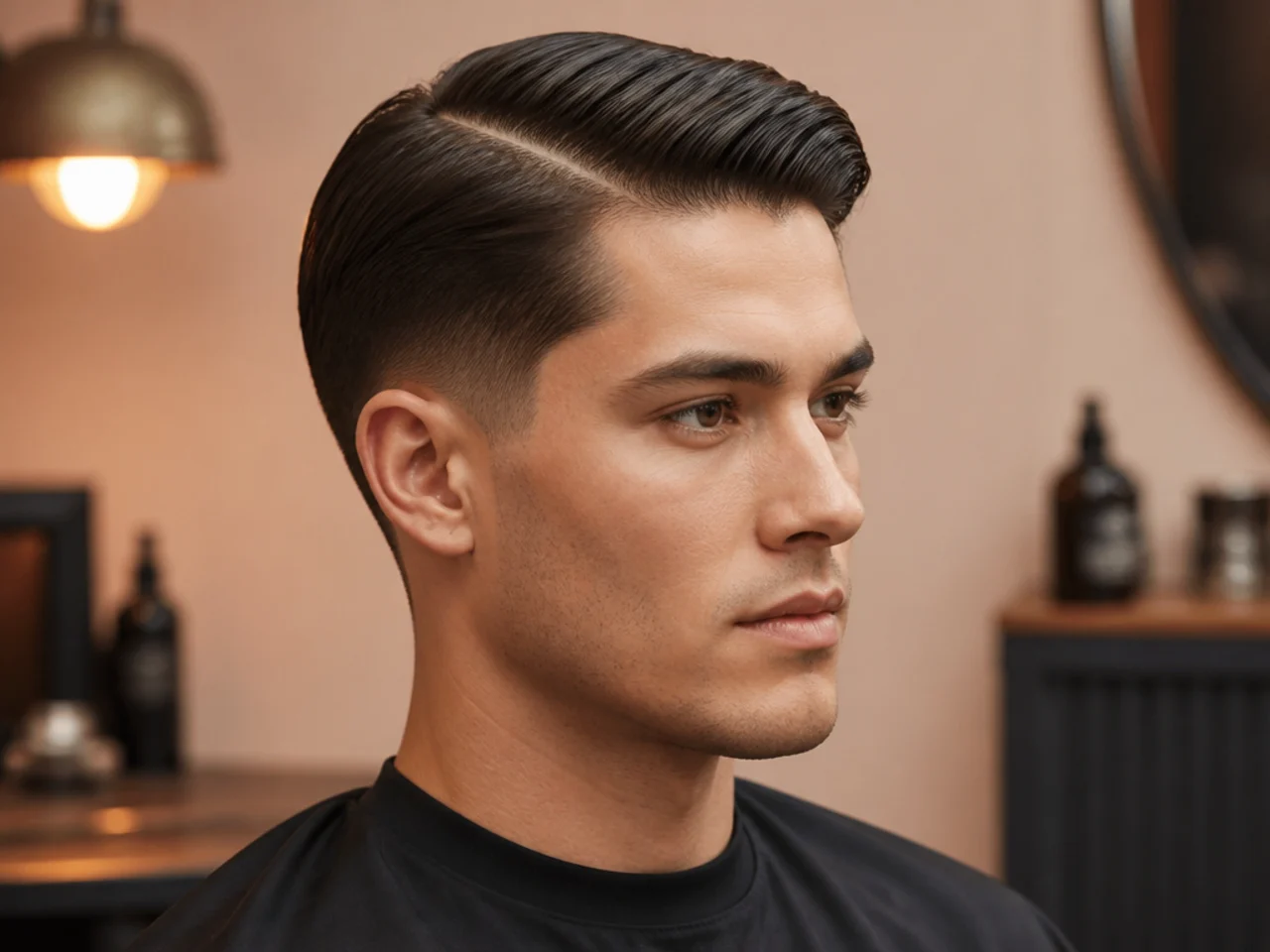 Three men in business dress wearing classic side part haircuts