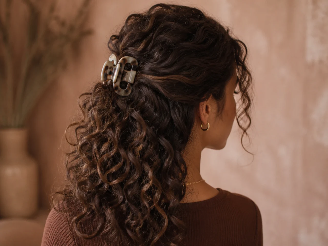 20 Claw Clip Hairstyles for Curly Hair