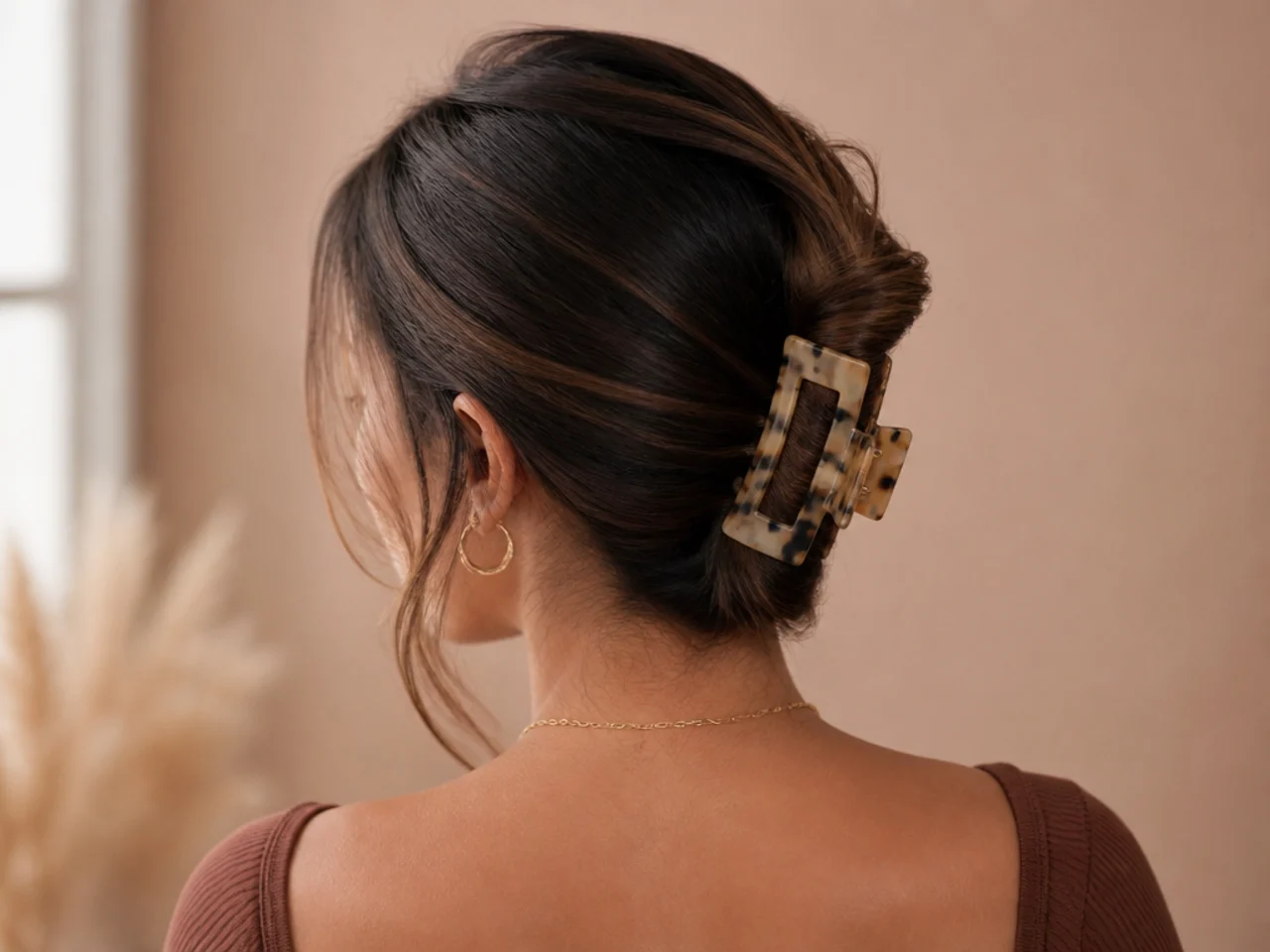 A deep side part above a low clip