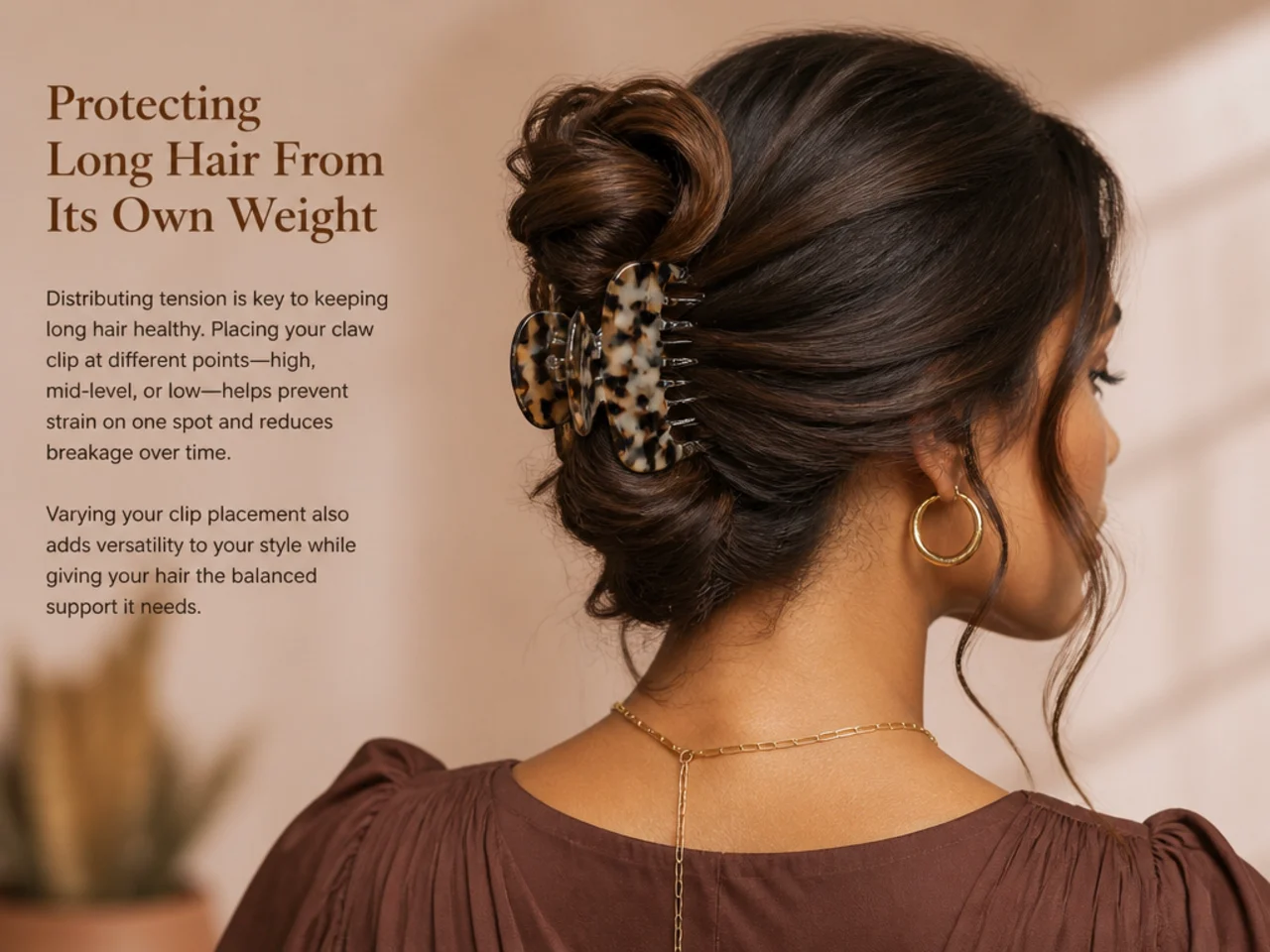 Clip positions varied across the head to spread tension