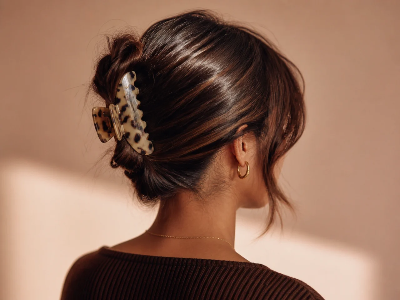 A clip fastened over a loose elastic to catch short layers