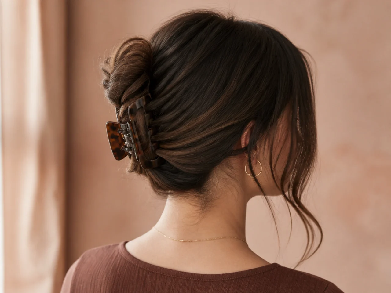 Light backcombing before clipping fine hair