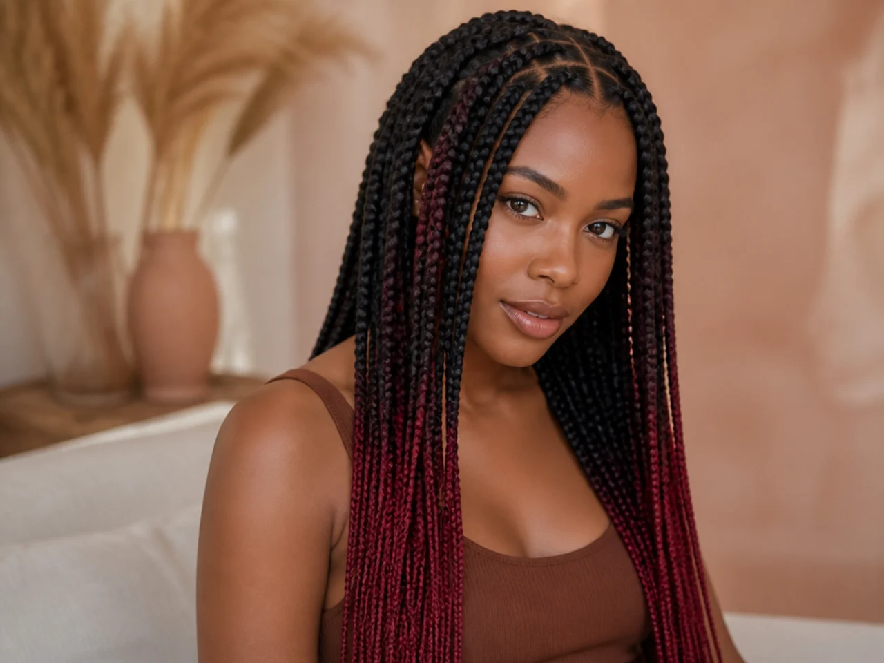 Braids with coloured tips