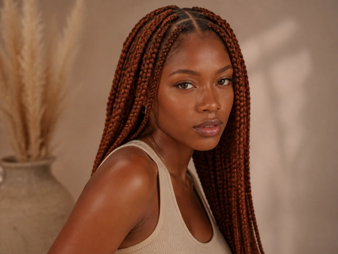 Ginger large knotless braids