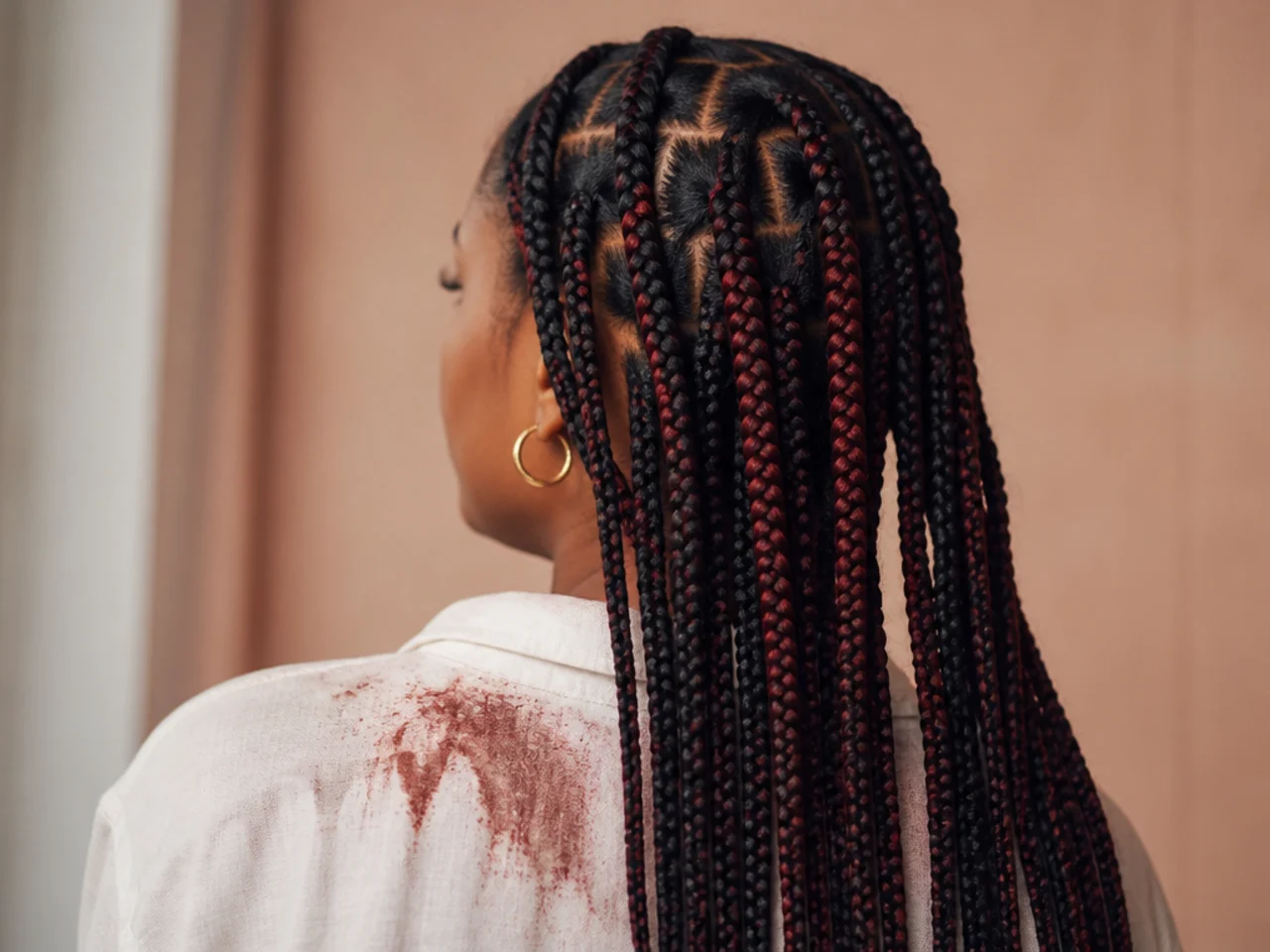 Colour bleeding from a braid onto a light fabric