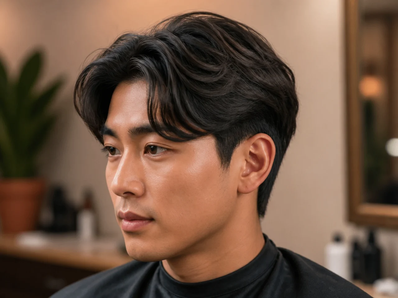 Stylist and client booking the next appointment at the front desk of a modern salon