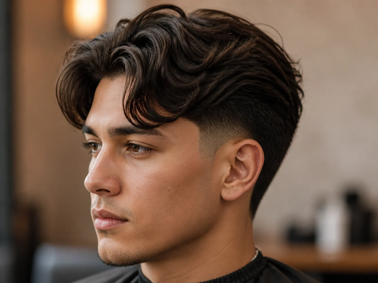Burst Fade Comma Hair