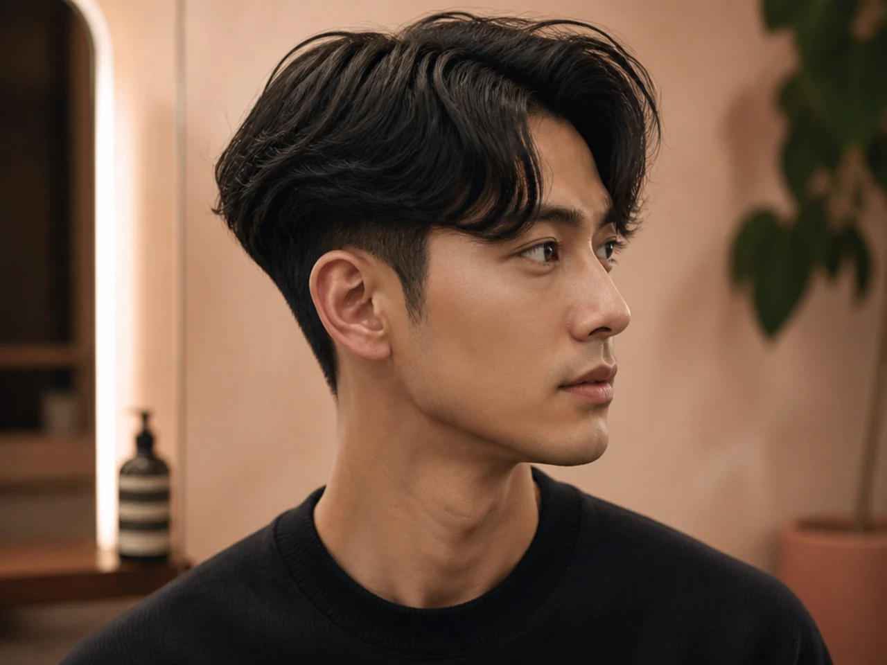 Two Block Comma Hair