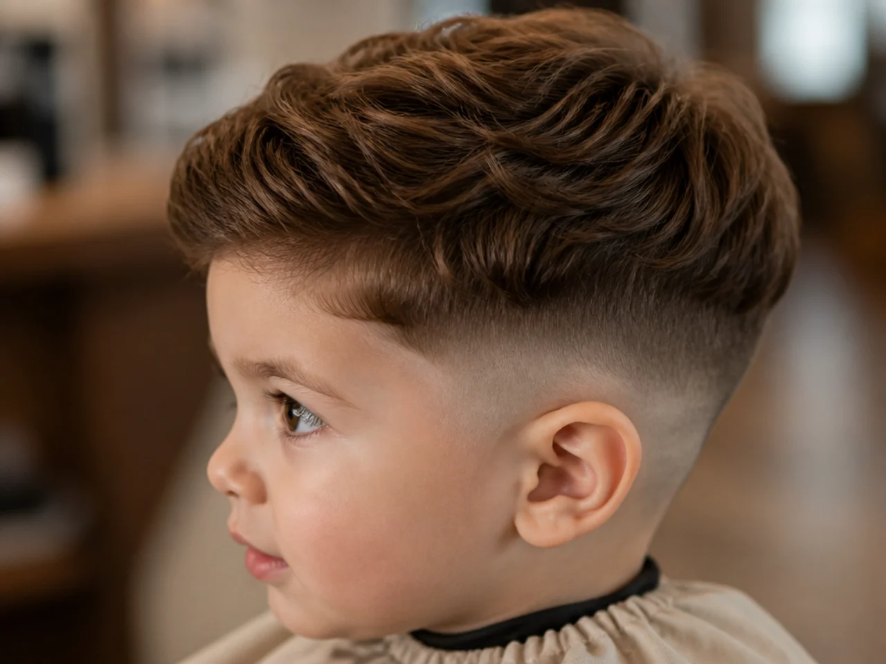 A toddler with a low taper and a heavy top