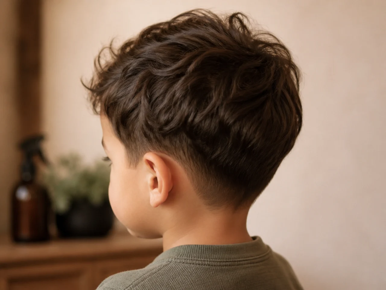 A toddler haircut a month after being cut